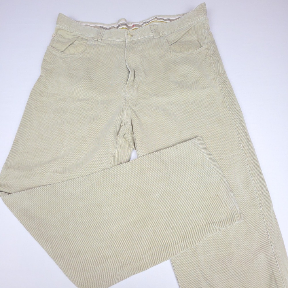 Tommy Bahama Silk Relax Pants Mens 38 Beige Corduroy Resortwear Cotton Blend